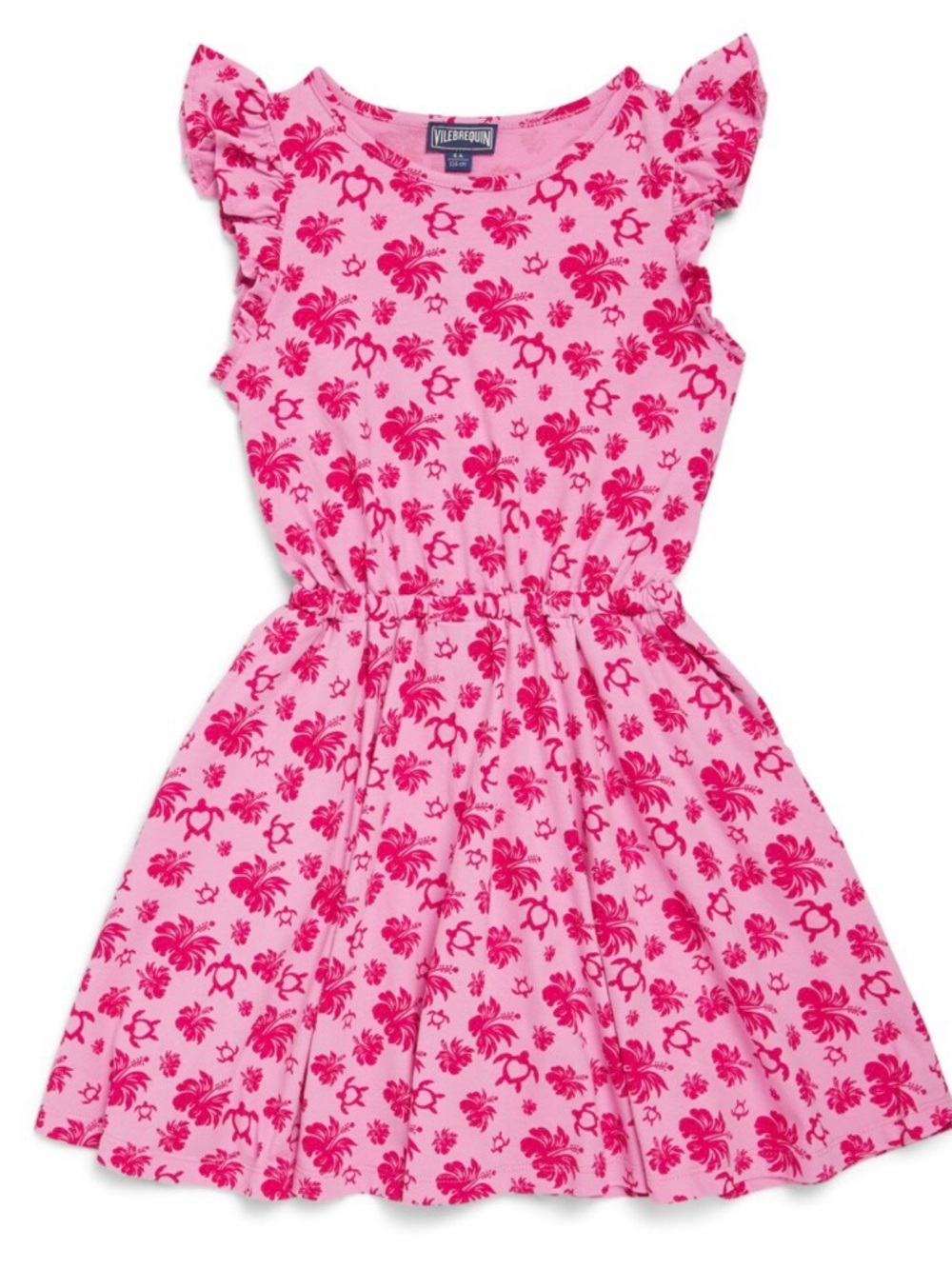 🔥 $185 Vilebrequin Girls Cotton Tahiti Turtles Dress Size 6 🔥